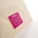Προσκλητήριο Γάμου: Λεπτομέρεια εκτύπωσης μελάνι σε καρτάκι με μονογράμματα_Κωδικός 5880