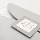 Προσκλητήριο Γάμου: Λεπτομέρεια εκτύπωσης μελάνι καρτάκι_Κωδικός 5901