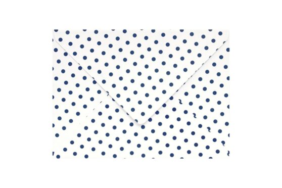 Φάκελος 16x22 λευκό με navy blue πουά