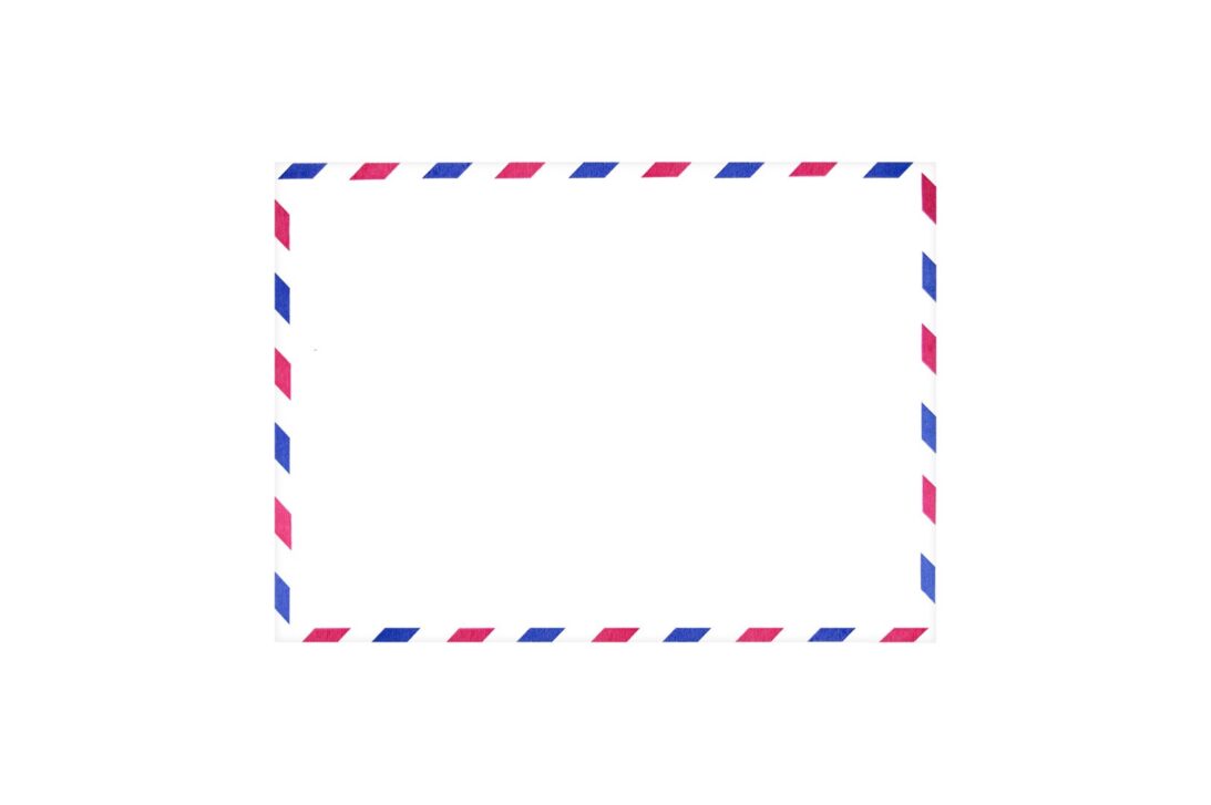 Φάκελος 13,3×18,3 λευκό λείο αεροπορίας δίχρωμο