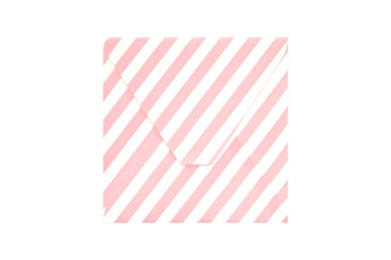 Φάκελος 16,8x16,8 λείο ροζ ρίγα