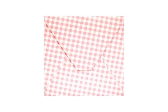 Φάκελος 16,8x16,8 λείο ροζ καρό
