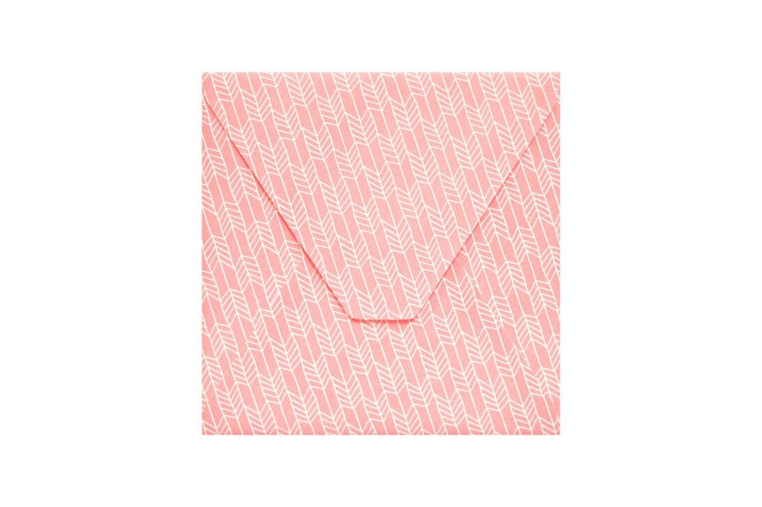 Φάκελος 16,8x16,8 λείο ροζ σχέδιο βέλη