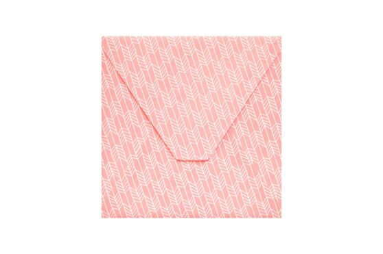 Φάκελος 16,8x16,8 λείο ροζ σχέδιο βέλη