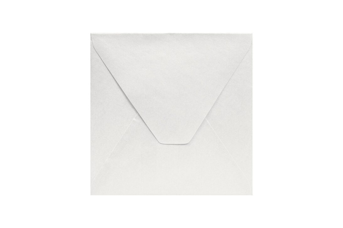 Φάκελος 16,8x16,8 επιχρισμένο μεταλλικό λευκό κουκκίδα raster