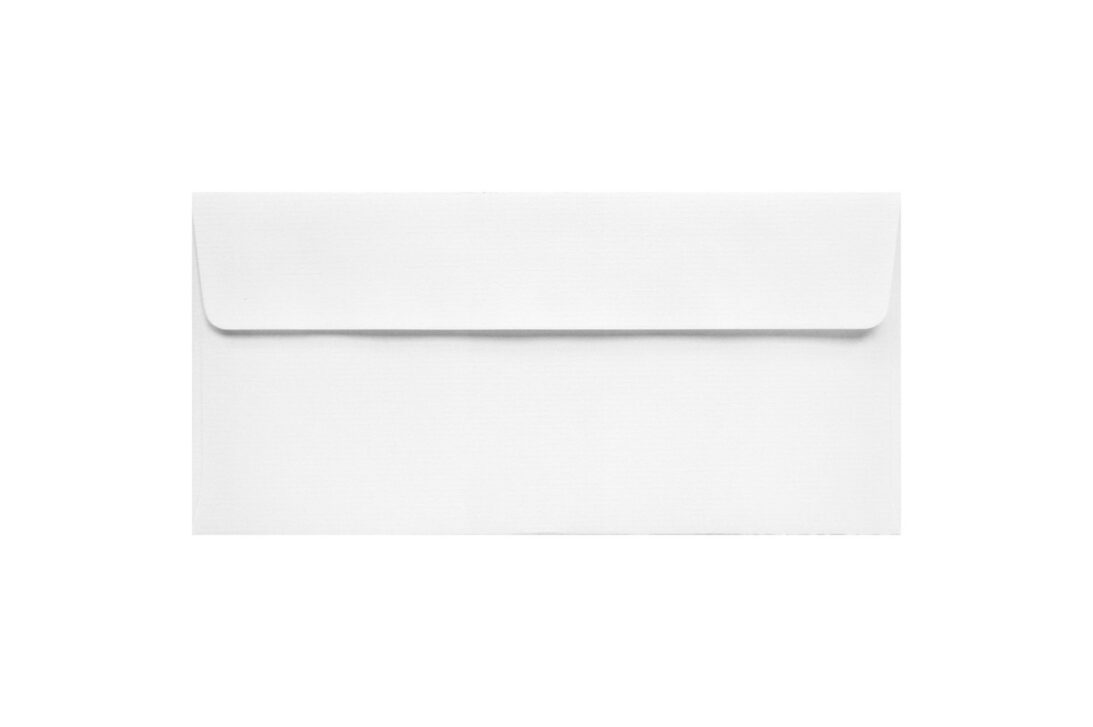 Φάκελος 11x23 conqueror υδατογραφημένο γραμμωτό λευκό με αυτοκόλλητο