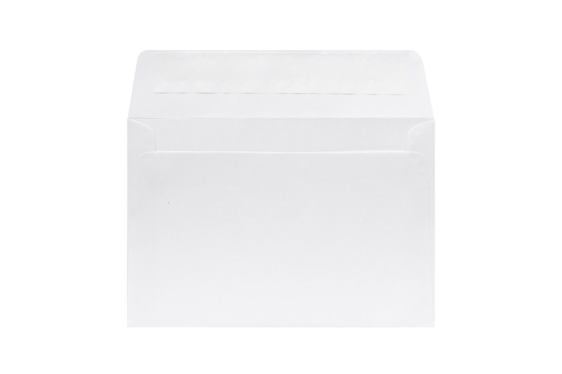 Λεπτομέρεια εσωτερικής πλευράς φακέλου 12x18 λευκό γραφής με αυτοκόλλητο