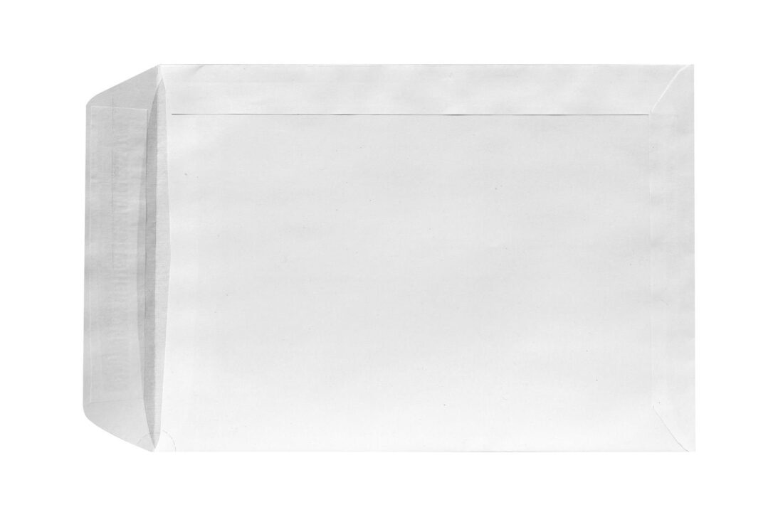 Λεπτομέρεια εσωτερικής πλευράς σακκούλας 19x26 λευκή γραφής με αυτοκόλλητο