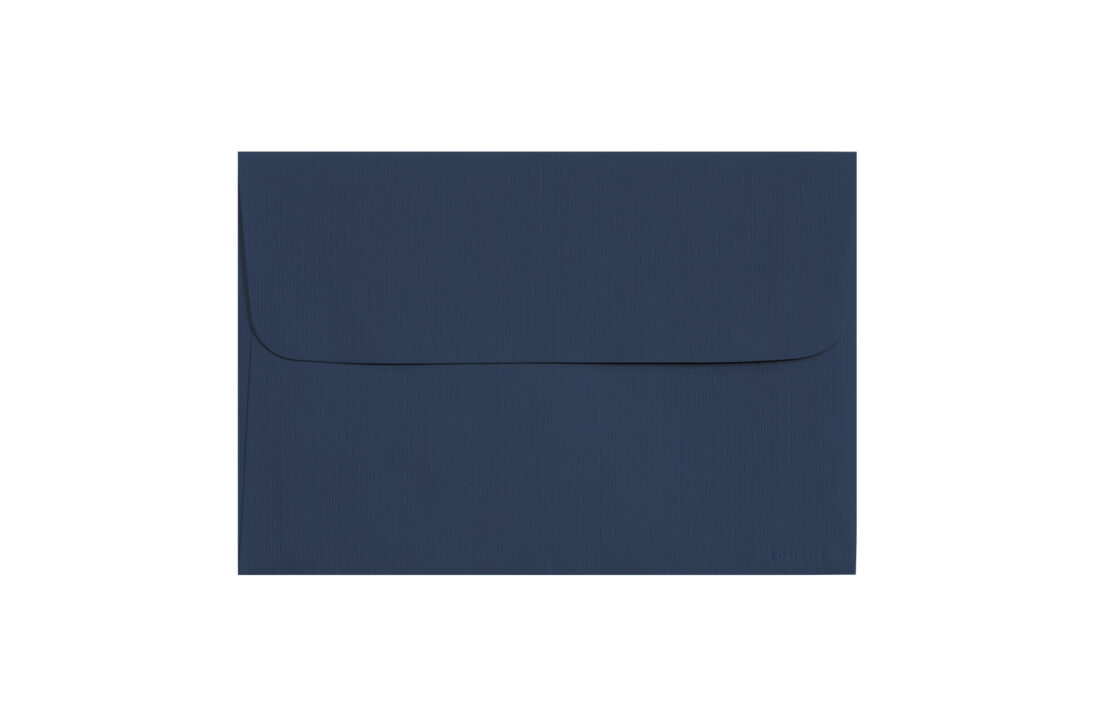 Φάκελος 12,8x18,8 navy blue γκοφρέ γραμμωτός