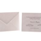 Προσκλητήριο Γάμου: Φάκελος διάστασης 13,3x18,3 εκατ. σε χαρτί λείο μεταλλιζέ (περλέ) λευκό 120 γραμ. και Κάρτα σε χαρτί λείο μεταλλιζέ (περλέ) λευκό 250 γραμ. με γκοφρέ πλαίσιο και με εκτύπωση μελάνι μαύρο_Κωδικός 5914
