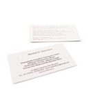 Επαγγελματική κάρτα (business card) σε χαρτί βελούδο 280γραμ. με εκτύπωση δύο όψεων μελάνι και θερμοτυπία ροζ-χρυσό