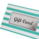 Κάρτα δώρου (gift card) με εκτύπωση μελάνι και ασημοτυπία