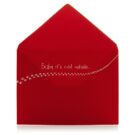Φάκελος εταιρικός 16x22 κόκκινος γκοφρέ 170 γραμ. με θερμοτυπία λευκή ανοικτός