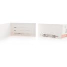 Κάρτα ραντεβού (appointment card) δίπτυχη σε χαρτί λείο λευκό 250γραμ. με εκτύπωση δύο όψεων μελάνι