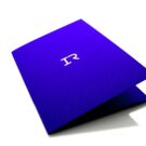 Folder A5 σε μπλε χαρτί με εκτύπωση λογοτύπου χρυσοτυπία