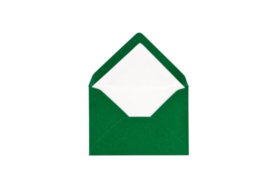 Φάκελος 7,5x11 πράσινος λείος με εσωτερική επένδυση (φόδρα) λευκό λείο_κωδικός: 00323